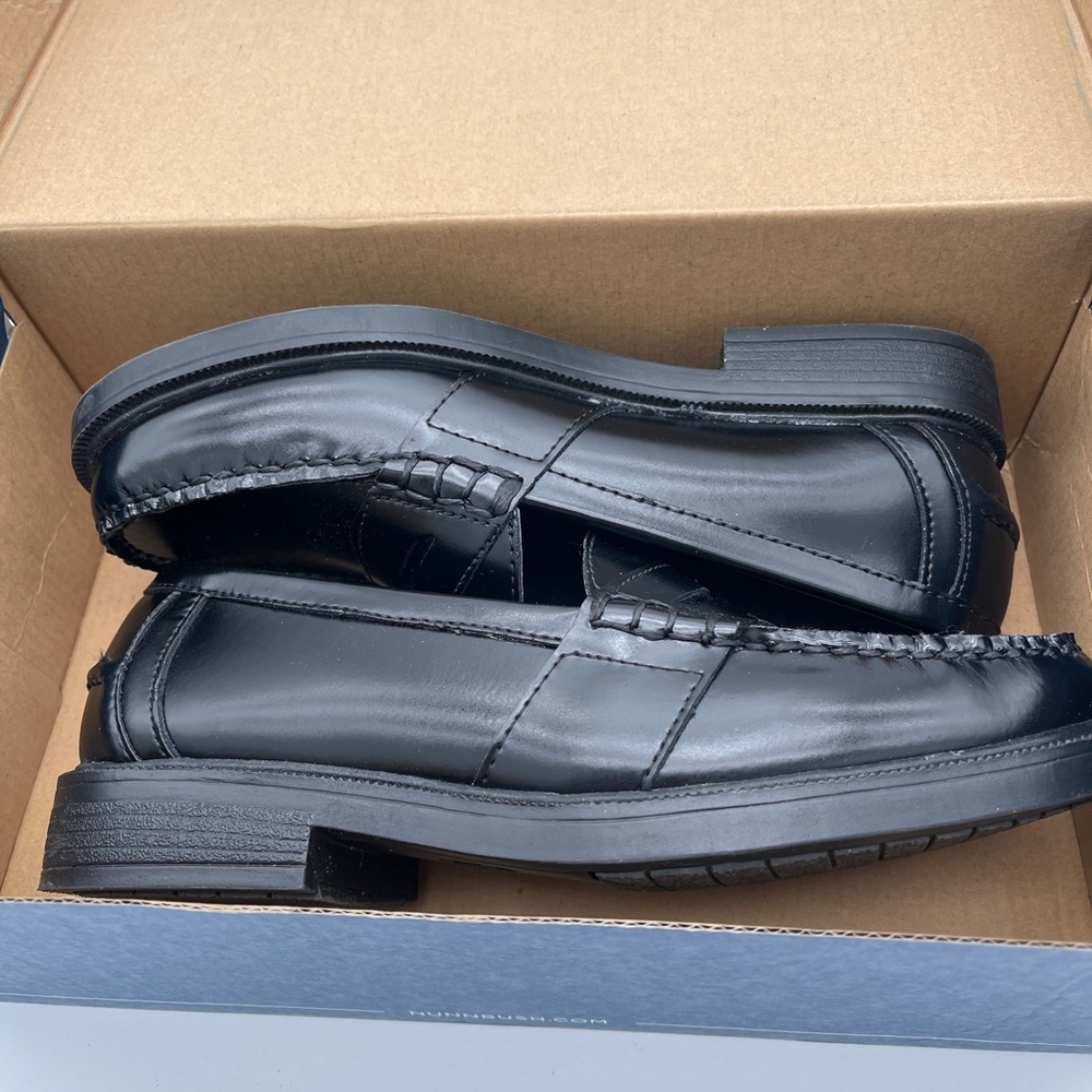 Nunn Bush Men's Lincoln Loafer 7.5 Medium New Dress Shoe Black slip on with box